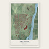 Trenton, Michigan map print, the full design