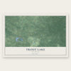 Trout Lake, Michigan map print, the full design