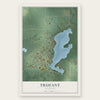 Trufant, Michigan map print, the full design