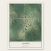 Tustin, Michigan map print, the full design