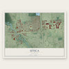 Utica, Michigan map print, the full design