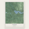 Valley, Michigan map print, the full design