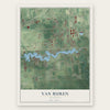 Van Buren, Michigan map print, the full design