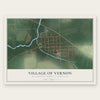 Vernon, Michigan map print, the full design