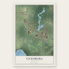 Vicksburg, Michigan map print, the full design