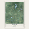 Victor, Michigan map print, the full design