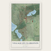 Village of Clarkston, Michigan map print, the full design