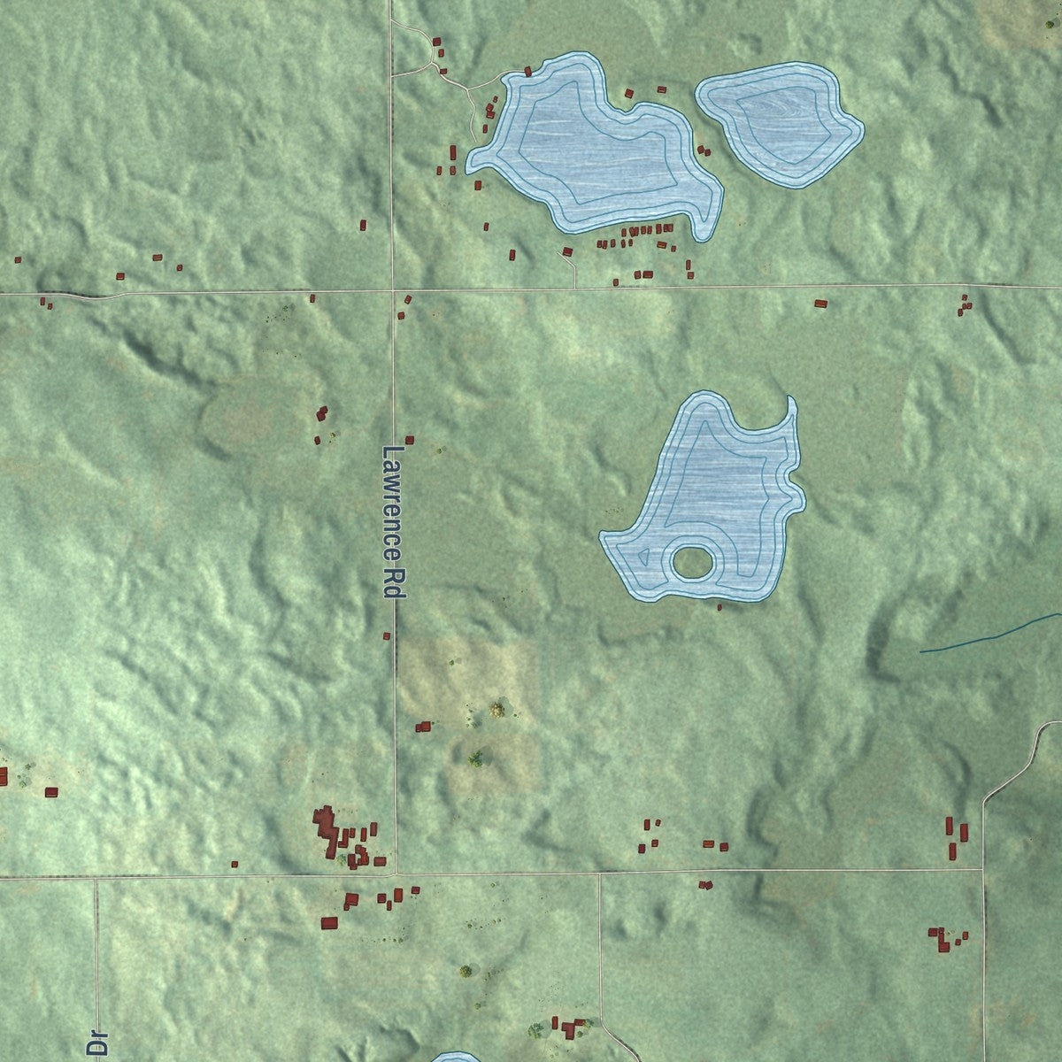 Close-up of the map of Volinia, Michigan print showing street and building detail