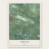Vulcan, Michigan map print, the full design