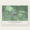 Wakefield, Michigan map print, the full design