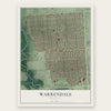 Warrendale, Michigan map print, the full design
