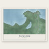 Wawatam, Michigan map print, the full design