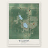 Wellston, Michigan map print, the full design