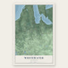 Whitewater, Michigan map print, the full design