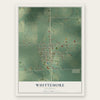 Whittemore, Michigan map print, the full design