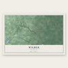 Wilber, Michigan map print, the full design