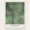 Williamston, Michigan map print, the full design