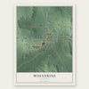 Wolverine, Michigan map print, the full design