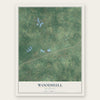 Woodhull, Michigan map print, the full design