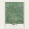 Wright, Hillsdale County, Michigan map print, the full design