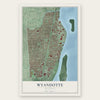 Wyandotte, Michigan map print, the full design