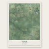 York, Michigan map print, the full design