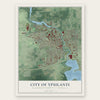 Ypsilanti, Michigan map print, the full design