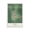 Map of Alpha, Minnesota, 12 x 18 inch unframed archival matte print