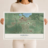 Map of Aurora, Minnesota, 12 x 18 inch unframed archival matte print