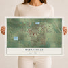 Map of Barnesville, Minnesota, 12 x 18 inch unframed archival matte print
