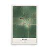 Map of Barry, Minnesota, 12 x 18 inch unframed archival matte print
