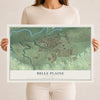 Map of Belle Plaine, Minnesota, 12 x 18 inch unframed archival matte print