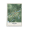 Map of Bigfork, Minnesota, 12 x 18 inch unframed archival matte print