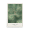 Map of Bluffton, Minnesota, 12 x 18 inch unframed archival matte print
