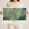 Map of Bowlus, Minnesota, 12 x 18 inch unframed archival matte print