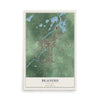 Map of Brainerd, Minnesota, 12 x 18 inch unframed archival matte print