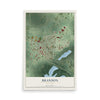 Map of Brandon, Minnesota, 12 x 18 inch unframed archival matte print