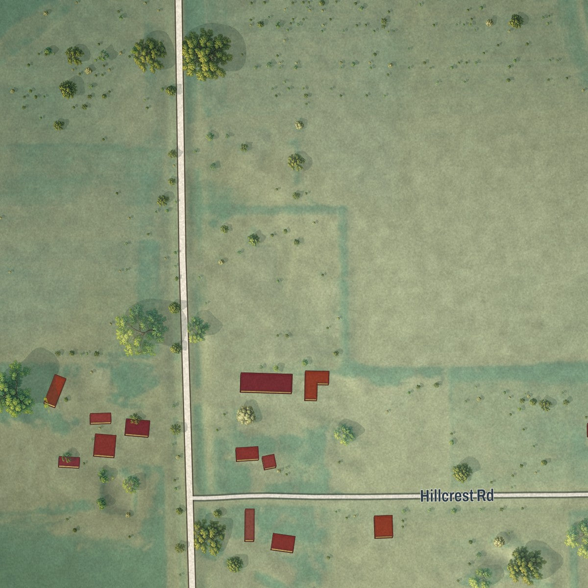 Second close-up of the map of Buckman, Minnesota print showing more streets and buildings