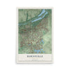 Map of Burnsville, Minnesota, 12 x 18 inch unframed archival matte print