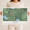 Map of Calumet, Minnesota, 12 x 18 inch unframed archival matte print