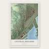 Central Hillside, Minnesota map print, the full design
