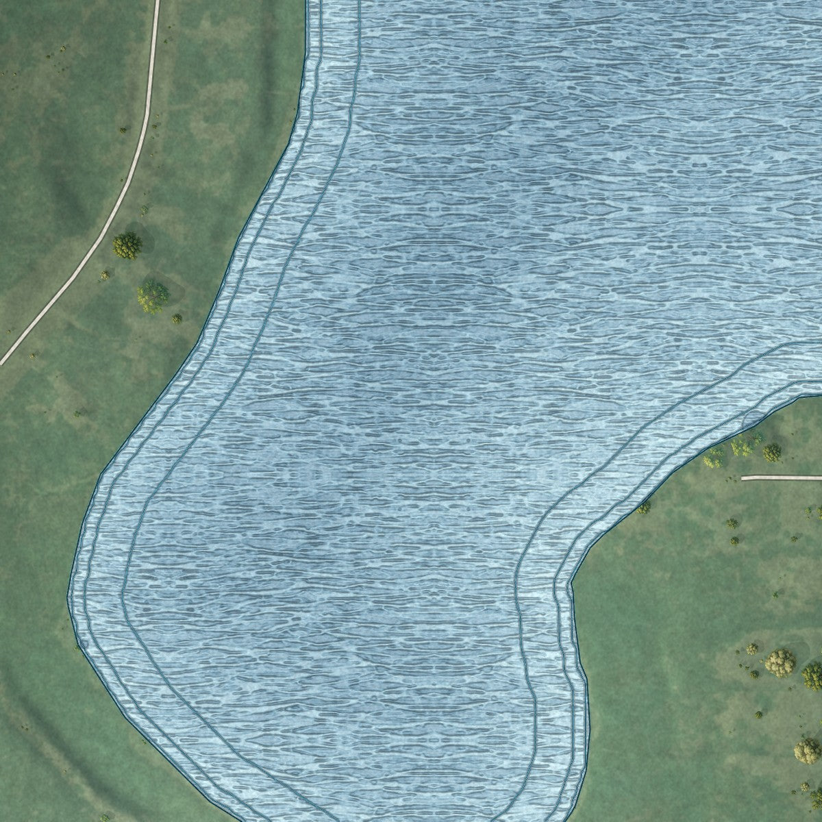 Second close-up of the map of Chickamaw Beach, Minnesota print showing more streets and buildings