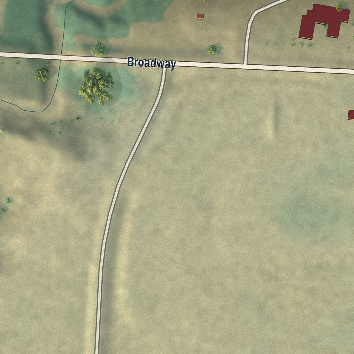 Second close-up of the map of Climax, Minnesota print showing more streets and buildings