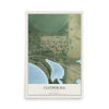 Map of Clitherall, Minnesota, 12 x 18 inch unframed archival matte print
