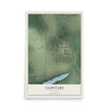 Map of Clontarf, Minnesota, 12 x 18 inch unframed archival matte print