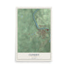 Map of Cloquet, Minnesota, 12 x 18 inch unframed archival matte print