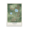 Map of Cologne, Minnesota, 12 x 18 inch unframed archival matte print