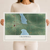 Map of Cromwell, Minnesota, 12 x 18 inch unframed archival matte print