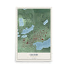 Map of Crosby, Minnesota, 12 x 18 inch unframed archival matte print