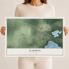 Map of Darwin, Minnesota, 12 x 18 inch unframed archival matte print